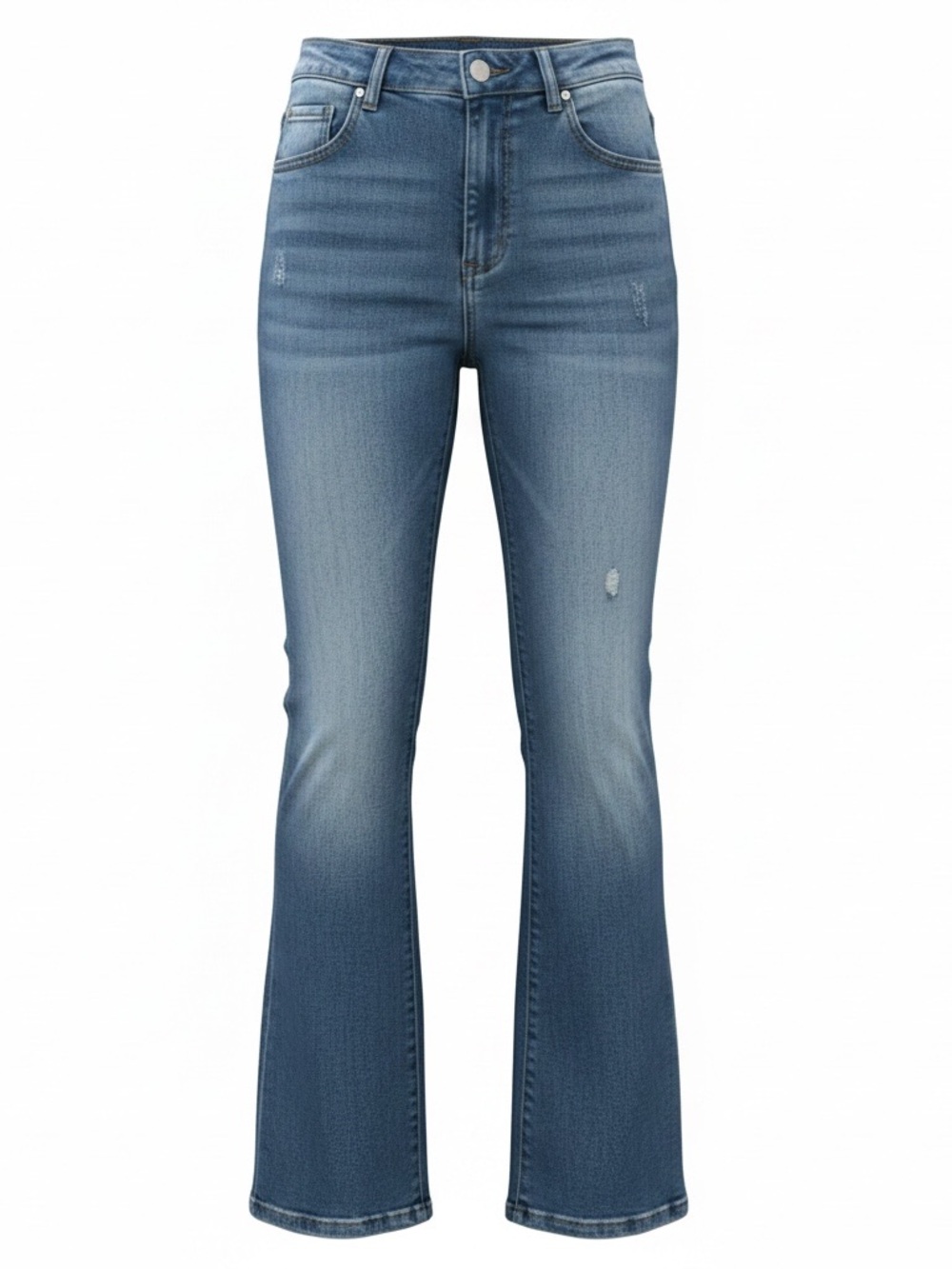Freckled Poppy Risen High-Rise Flare Jeans in Light Blue - Size 7/28